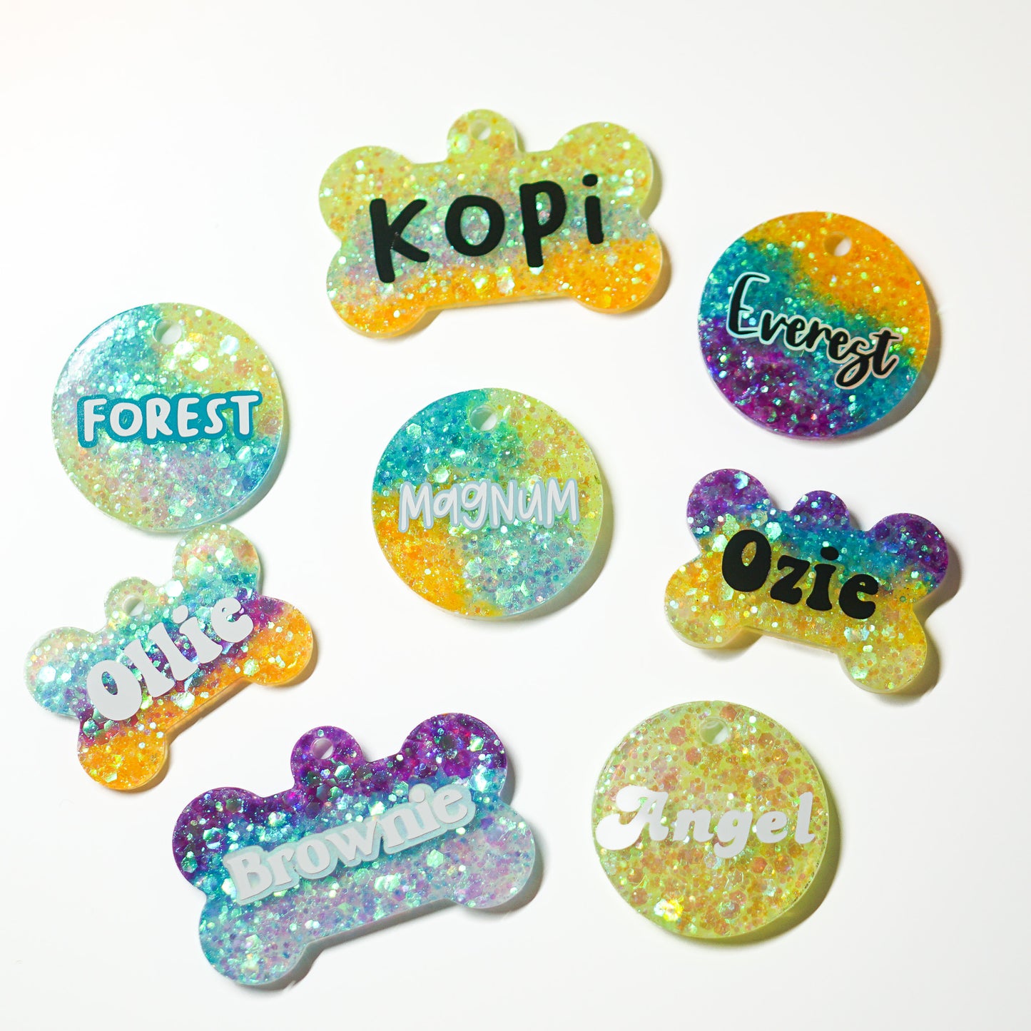 Summer Glitter Tags
