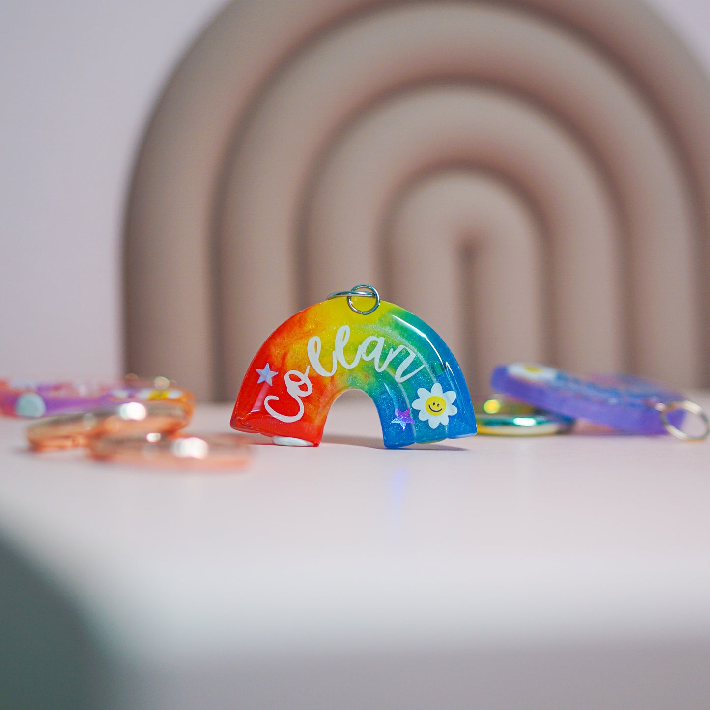 Rainbow Shaped Tag - 4 tones