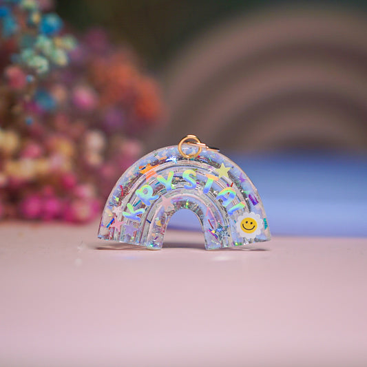 Rainbow Shaped Tag - Clear