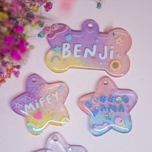 Happy Things - Custom Painted Tag