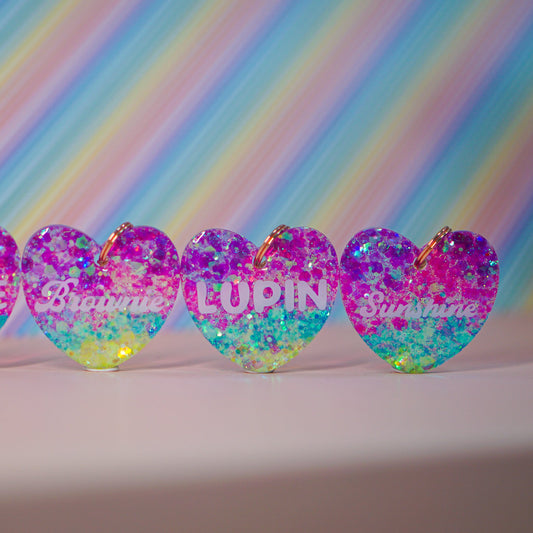 Heart 2.0 Tag (Chunky Glitter Rainbow)