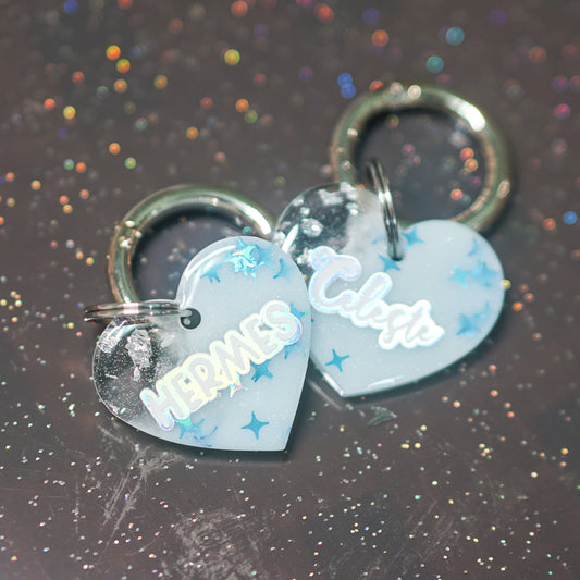 Retro Love Glitter Tag